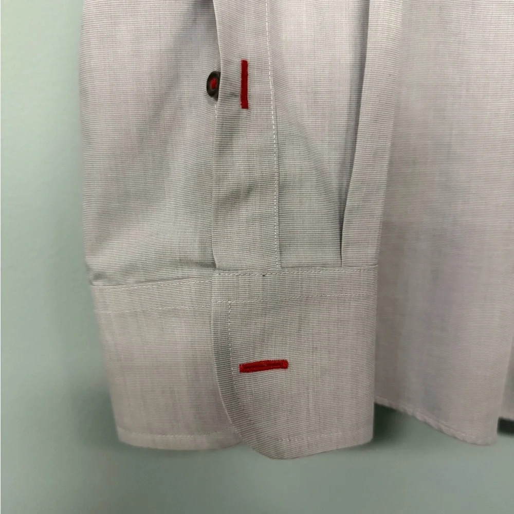 UNTUCKit Men's Light Gray Long-Sleeve Button-Up Shirt 2XL - Picture 4 of 5